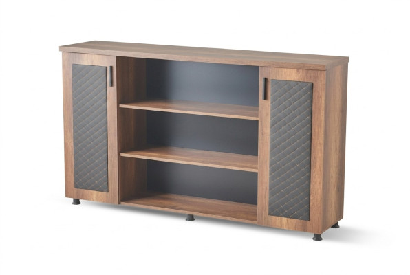 Archiefkast Dressoir Bruin Zwart Tweekleurig Modern Kantoor