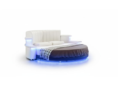Moderne ronde bed met LED-verlichting