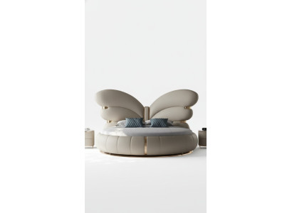 Beige luxe bed
