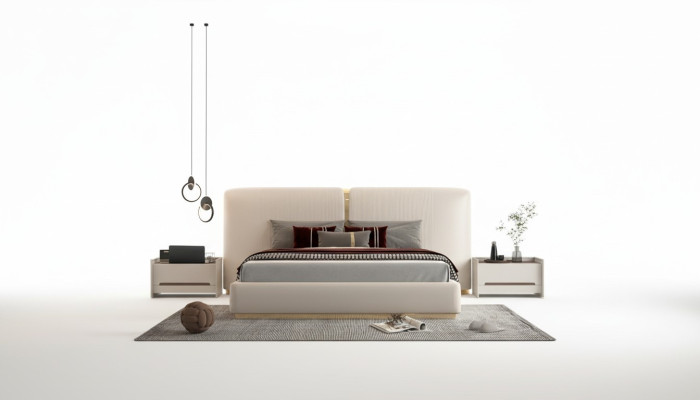 Elegante bed met achterstuk