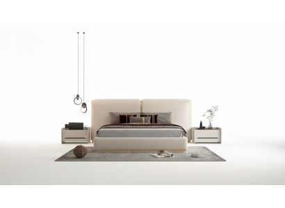 Elegante bed met achterstuk