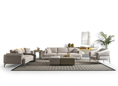 Moderne beige banken en tafels