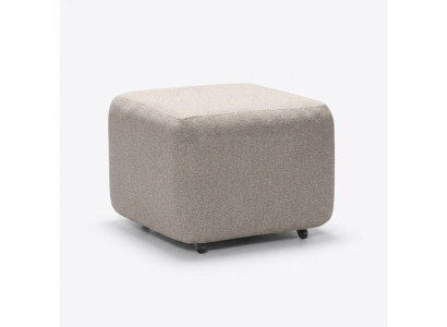 Elegante beige poef