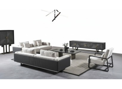 Moderne bank met stoelen