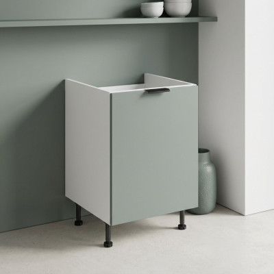Mobiele keuken met houten afwerking
