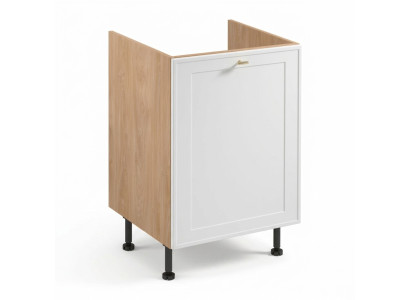 Mobiele keukenwasbak in beige en wit