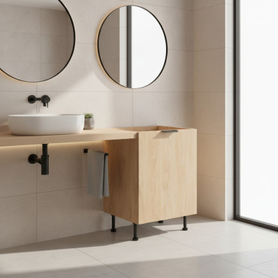 Beige keuken opberg systeem