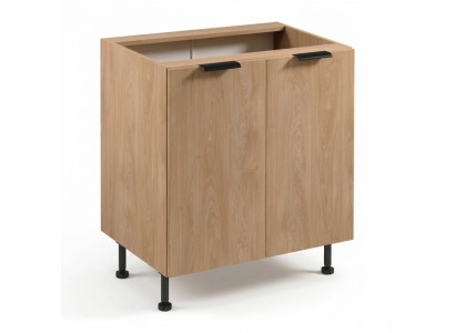 Bureau met keukenkast ondersteuning