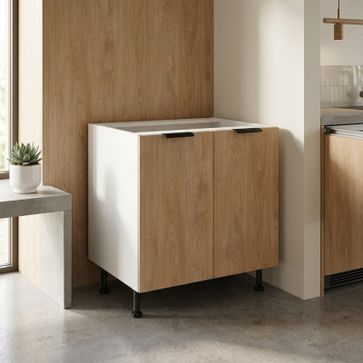 Mobiele keuken met deuren, wit