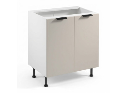 Moderne keuken met twee witte deuren