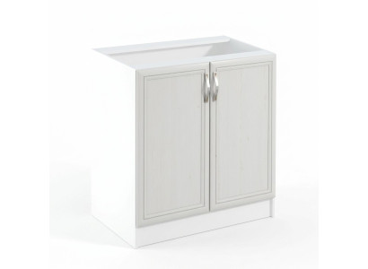 Mobiele keukentafel met witte bovenkant