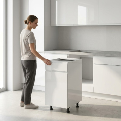 Keuken met lades en poten