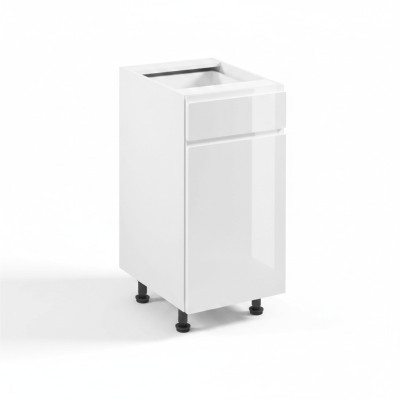 Mobiele keuken met lade en glanzende planken