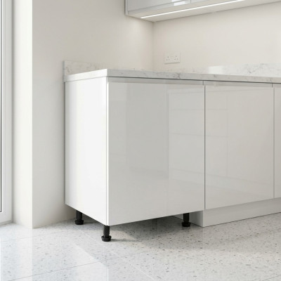 Mobiele keukentafel met glanzend oppervlak