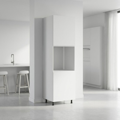 Hoog kastje, ingebouwd kastje, plek voor de oven, glanzend