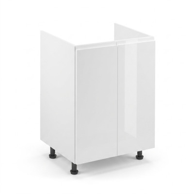 Glanzende witte badkamerkast