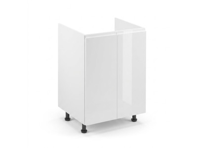 Glanzende witte badkamerkast