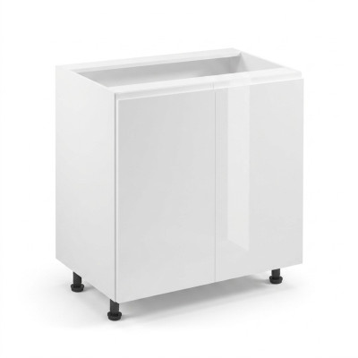 Mobiele keuken met glanzende dubbele deuren