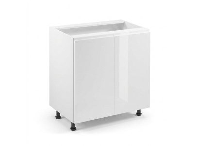 Mobiele keuken met glanzende dubbele deuren