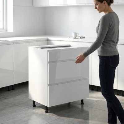 Mobiele keukentafel met lades