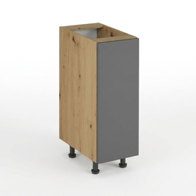 Mobiele keuken met werkblad, grijze keukenkast