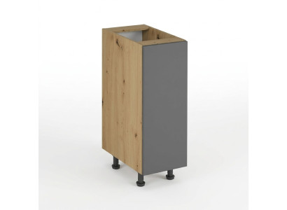Mobiele keuken met werkblad, grijze keukenkast