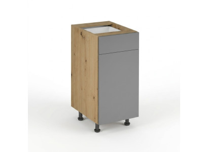 Mobiele keukentafel met lade en planken