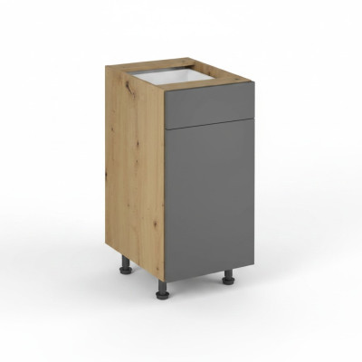 Mobiele keukentafel met lades en planken