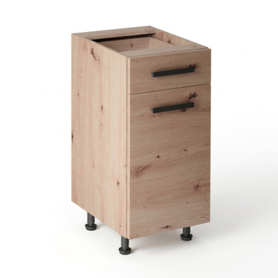Keukenmeubel met planken en spoelbaklade