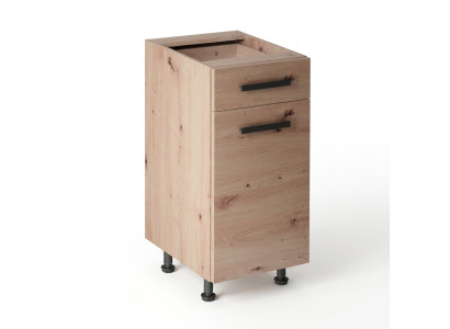 Keukenmeubel met planken en spoelbaklade