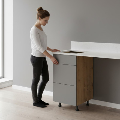 Keuken kast met 3 lades