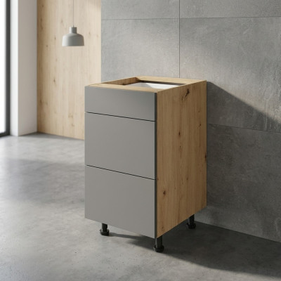 Mobiele kast met lades, keukenmeubel met 3 lades