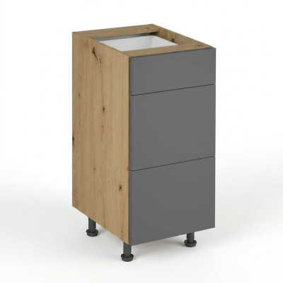 Mobiele kast met lades, keukenmeubel met 3 lades