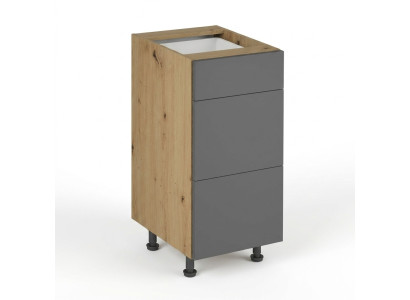 Mobiele kast met lades, keukenmeubel met 3 lades