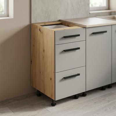 Uittrekbare kast met lades, kasten, keukmeubels