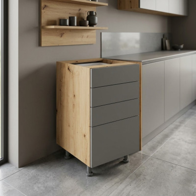 Mobiele keuken met lades