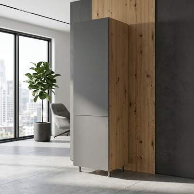 Keuken kast met planken, hoge kast, dubbele deuren