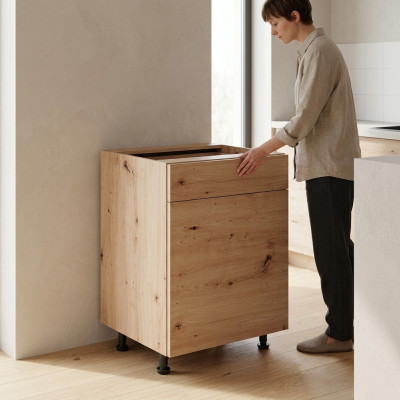 Mobiele keuken met lade en onderste planken