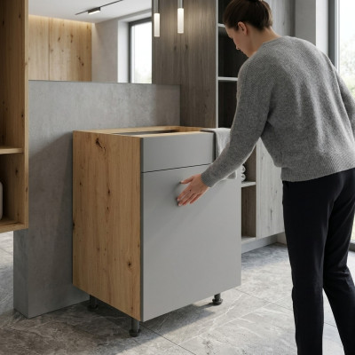 Keukenmeubels met lades en planken