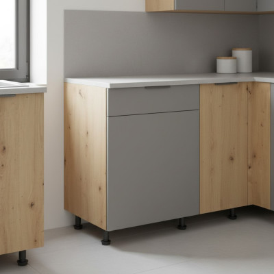 Keukenmeubels met lades en planken