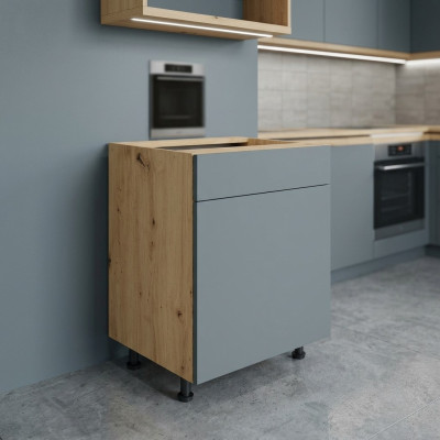 Mobiele keukentafel met lade en 2 planken