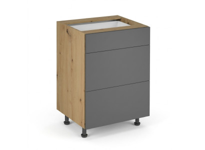 Mobiele keuken met lades en 3-lade keukenkast
