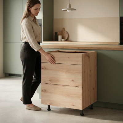 Mobiele keuken met 3 lades