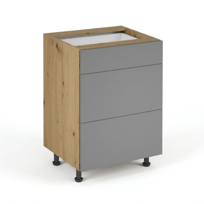 Mobiele keukentafel met 3 lades