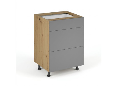 Mobiele keukentafel met 3 lades