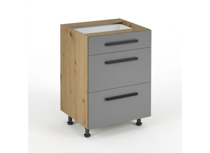 Mobiele keuken met houten lades