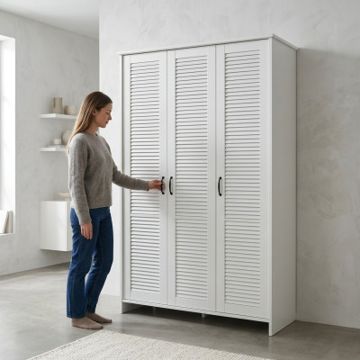 Kanga kast met 2 stevige kledingstangen
