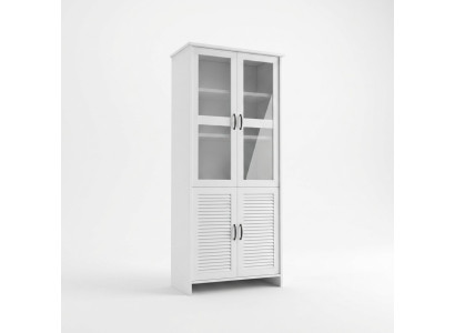 Moderne witte MDF vitrinekast met glas