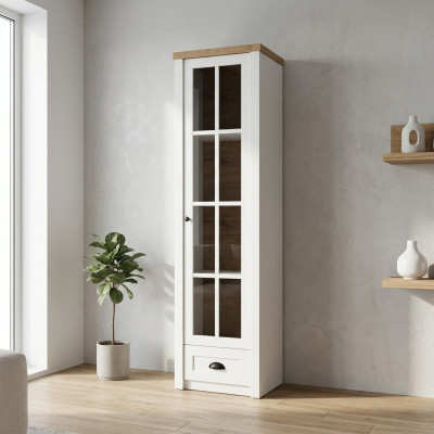 Moderne witte vitrinekast