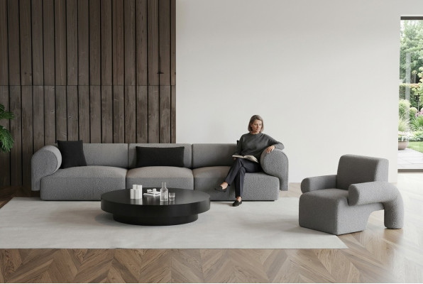 Moderne bank voor warme decoratie